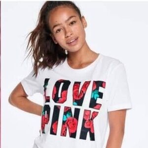 Pink Victoria’s‎ Secret floral top size Small